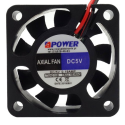Wentylator 40x10 5V TX04010B05 0,19A 6200RPM, 2 przew kulka NEPOWER
