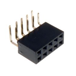 LISTWA DWURZĘDOWA KĄTOWA 2X5PIN GNIAZDO PBD-10R RoHS