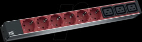 800.2333 PDU, 1U, 6x earthing contact, 3x C19