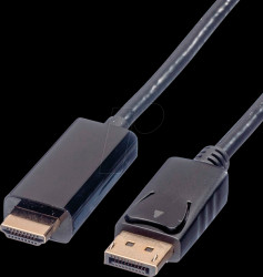 04.11.85 DisplayPort 1.2 cable, DP-HDMI, 4K60 Hz, 1.0 m