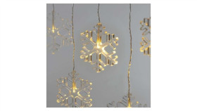 Dekoracje - 8 Led Sople Śnieżynki 45X84 Cm Ciepła Biel, Ip44 Dcgw06