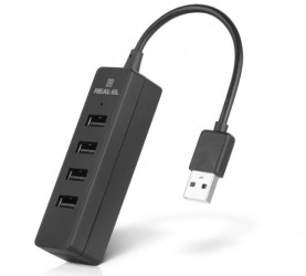 HUB USB REAL-EL HQ-154 (4USB-A)