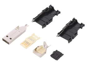 2013798-1 Wtyk USB A na przewód lutowanie PIN: 4 proste