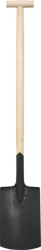 Szpadel prosty nitowany drewniany trzonek uchwyt T 15A045