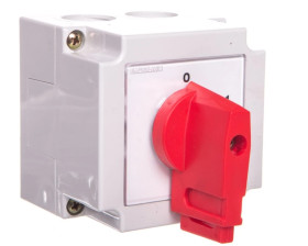 Łącznik krzywkowy 0-1 3P 10A w obudowie /+blokada/ IP55 4G10-10-PK S6