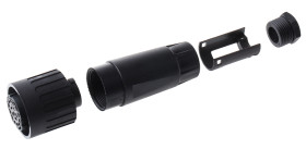 Złącze wielostykowe przemysłowe 17 + PE-pinowe Montaż na kablu Wtyczka Amphenol Industrial