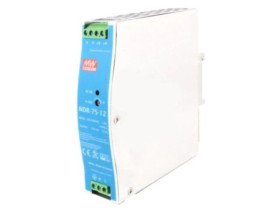 NDR-75-12 Zasilacz impulsowy, na szynę DIN, 75,6W, 12VDC, 6,3A, 90÷264VAC