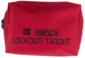 Blokada Puste torby i woreczki Lockout Tagout Brady Czerwony