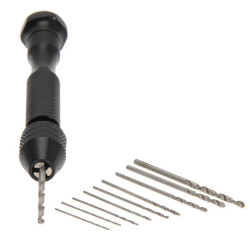 Wiertarka ręczna modelarska mini wkrętak zestaw z wiertłami 0,3-3,2mm 10szt