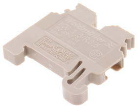 Kostka zaciskowa na szynie DIN Weidmuller poziomy: Pojedynczy 26 → 14AWGŚruba WDU 17.5A 400 V