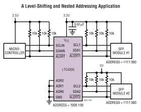 2-Channel, 2-Wire Bus Multiplexer with Capacitance Buffering