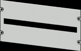 DIN rail mounting cover, rectangular, sheet steel, (W x H x D) 600 x 350 x 10 mm, 24 HP, light gray, 8PQ2035-6BA28