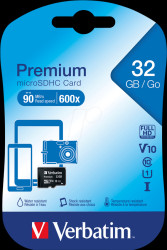 44013 MicroSDHC memory card 32GB, Verbatim, Class 10