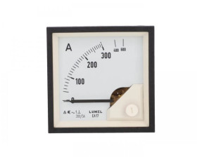 Amperomierz analogowy tablicowy 300/600A do przekładnika 300/5A 72x72mm N IP50 F420 C3 90 st. bez atestu KJ EA17N F42000000000