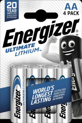 639155 Energizer lithium battery, 4x LR6, 1.5 V
