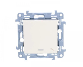 Simon 10 Łącznik schodowy z podświetleniem LED 10AX biały CW6L.01/11