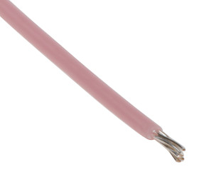 Przewód montażowy 0,12mm² Różowy RS PRO PTFE 26 AWG 300 V AC dł. 25m 7/0,15 mm 200°C BS 3G 210:1996