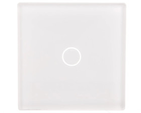 TouchMe Mały panel szklany, łącznik pojedynczy, biały TM530W