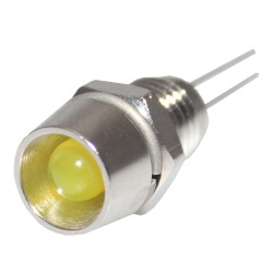 Lampka kontrolna do montażu panelowego 5V, Żółta 8mm LED Wyprowadzenia CAMDENBOSS
