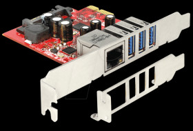 89382 USB controller 3.0, 3-port, Giga-LAN, PCIe, LP