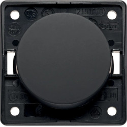 Integro Łącznik klawiszowy przyciskowy zwierny czarny granit mat 936712545