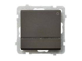 SONATA Wyłącznik zwierny przycisk "światło" z podświetleniem 10X/250 czekoladowy metalik ŁP-5RS/m/40 OSPEL