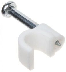 Uchwyt kablowy okrągły fi4mm biały TRZ-4*P100