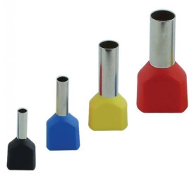 Końcówka tulejkowa izolowana podwójna DIN HI 2x1,5/8 ( 100szt. ) C.22.01508