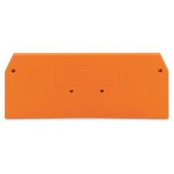 WAGO 279-339 2 x 62.5mm End and intermediate plate for 279 Series Orange