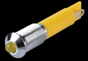 Q6P1CXXY24E Indicator LED, 24 V DC, 6 mm, FASTON, yellow/BrC