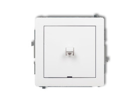 DECO Mechanizm łącznika schodowego w stylu amerykańskim (jeden klawisz, bez piktogramu) biały mat 25DWPUS-3.1 KARLIK