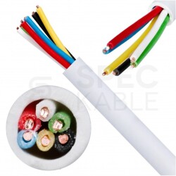 Kabel alarmowy YTDY 6x0,5mm biały 100V domofonowy bezhalogenowy LSOH B2ca drut Q-LANTEC