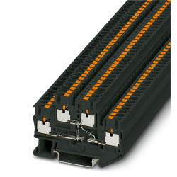 Złączka szynowa z odłącznikiem nożowym Phoenix Contact 12 → 26AWGWciskane PTTB 2.5-2DIO/O-UL/O-UR BK 500mA 500 V