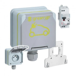 GREENUP ACCESS zestaw gniazdo 2p+z 230V 16A 3,7kW PLEXO i wył. różn. C20 30mA typ F 090476PL