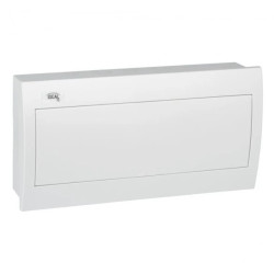 Rozdzielnica modułowa tworzywo 1x18 podtynkowa IP30 IK07 N+PE II klasa drzwi białe KDB-F18P biały 23626