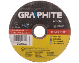 Tarcza tnąca do metalu 125 x 1.0 x 22.2 mm, 41 A60-T-BF, INOX