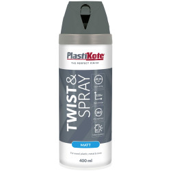 PlastiKote 23123 Twist &amp; Spray Matt 400ml Blue Steel