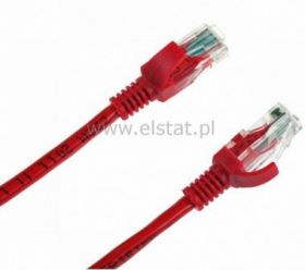 UTP/8c wtyk- wtyk 1m ( zgodne) czerw. kat.5e