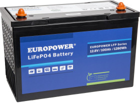 Akumulator LiFePO4 EUROPOWER serii LFP 12,8V 100Ah (Żywotność >2000 cykli)