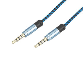 Przyłącze Jack 3.5 - Jack 3.5 - 4-polowe plecione - 1m
