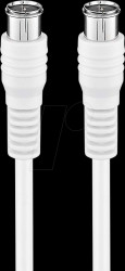 CSGB41300WT50 Satellite and aerial cable, F connector <> F connector, 5.00 m,