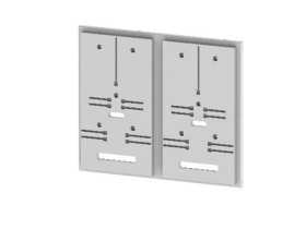 Płyta z 2 deskami licznikowymi do panelu o szerokości 2 (500 mm) (1kpl.) DL-S3F 2-2.5 001342751 ETI