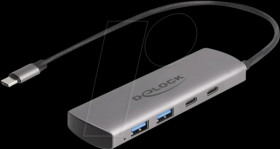 64299 USB 3.1 hub, 4 port, USB-C to 2x C, 2x A