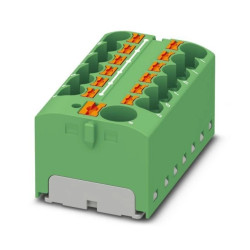 Blok rozdzielczy PTFIX 10/12X4 GN, zielone złącze przemysłowe - 12 punktów przyłączeniowych o przekroju 4mm2 /8szt./