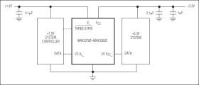 ±15kV ESD-Protected, 1µA, 16Mbps, Dual/Quad Low-Voltage Level Translators in UCSP