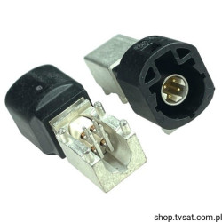 D4S20D-40MA5-A RIGHT ANGLE PLUG FOR PCB BLACK THT ROSENBERGE