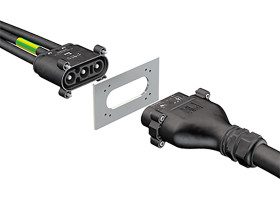 Złącze wielostykowe przemysłowe 3-pinowe Montaż na kołnierzu Wtyczka Staubli