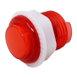 Mini LED Arcade Button - 24mm Translucent Red