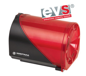 Sygnalizator akustyczny z lampą sygnalizacyjną 24 V Czerwony AC/DC IP65 Montaż podstawy, montaż ścienny 114dB