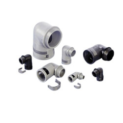 Łącznik do kanałów kablowych gwint PG36 36mm Nylon 6 Czarny